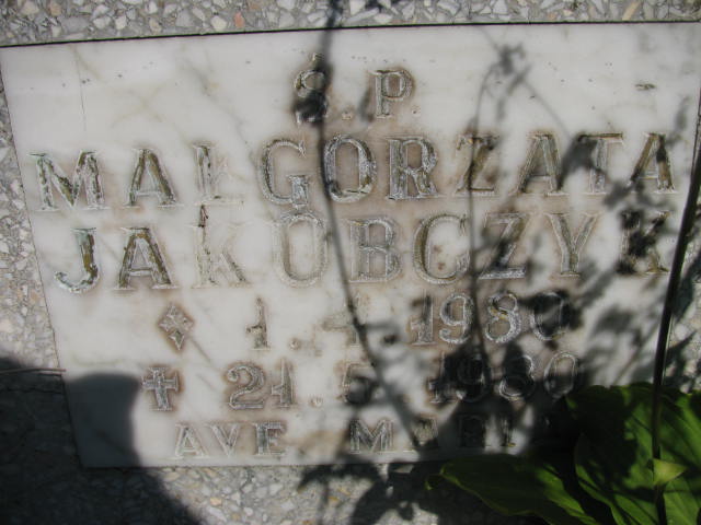 Małgorzata Jakóbczyk 1980 Frombork - Grobonet - Wyszukiwarka osób pochowanych