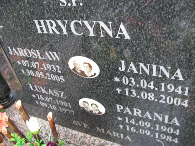 Parania Hrycyna 1904 Frombork - Grobonet - Wyszukiwarka osób pochowanych