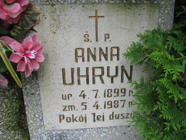 Anna Uhryn 1899 Frombork - Grobonet - Wyszukiwarka osób pochowanych